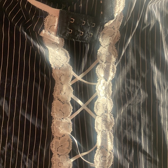 Sexy Banker girl pinstripe Chemise/ baby doll - Picture 5 of 8